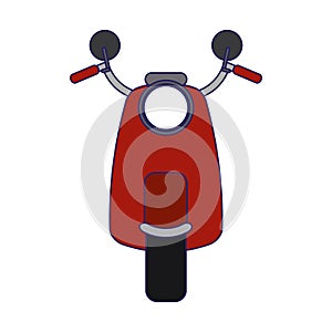 Scooter motorcycle frontview symbol