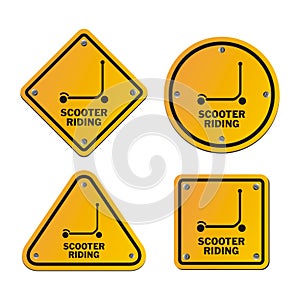 Scooter riding signs