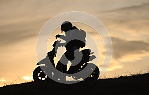 Scooter in the sunset