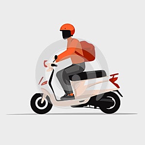 scooter vector flat minimalistic isolated illustration