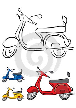 Scooter Vector Illustration