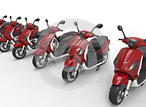 Scooters for rent concept