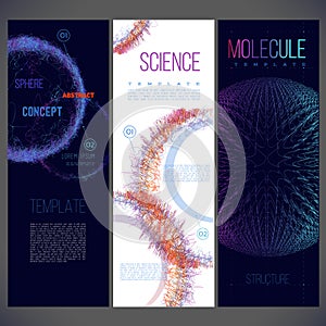 Scope consisting of lines of different color, molecules, viruses