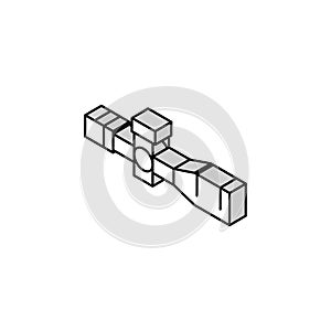 scope weapon tool isometric icon vector illustration