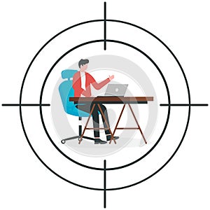 Scope of work, clear goal to succeed project, work according to plan and guideline concept, photo