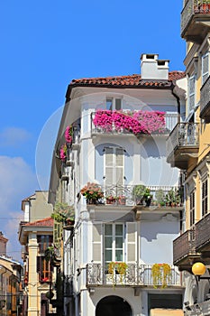 Scorcio di Biella in Italia, View of B iella city in Italy photo