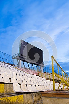 The score board from Dinamo Bucuresti stadium