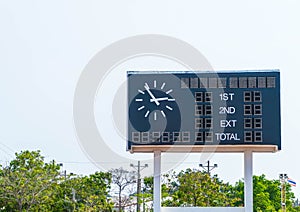 score board at football stadium