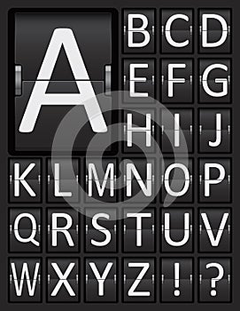 Scoreboard Mechanical Panel Letters Alphabet.