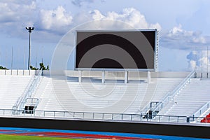 Scoreboard screen in stadium