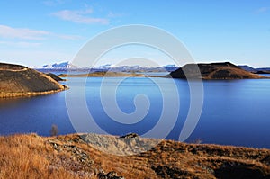 Scoria Cones and Craters. Skutustadir, Lake Myvatn, Northern Iceland