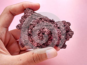 Scoria igneous pyroclastic rock from Rinjani Volcano Indonesia