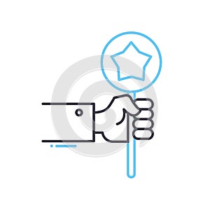 scoring line icon, outline symbol, vector illustration, concept sign