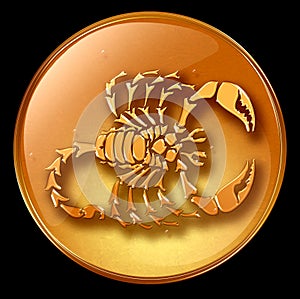 Scorpio zodiac button icon photo