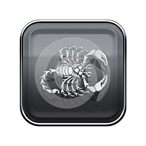 Scorpio zodiac icon grey.