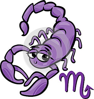 Scorpio zodiac sign cartoon