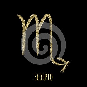 Scorpio zodiac sign, horoscope symbol vector.