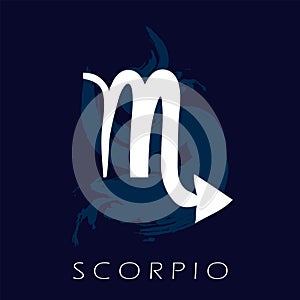 Scorpio zodiac symbol. Predicting the future with the signs of the zodiac. photo
