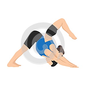 scorpion and downward facing dog posture