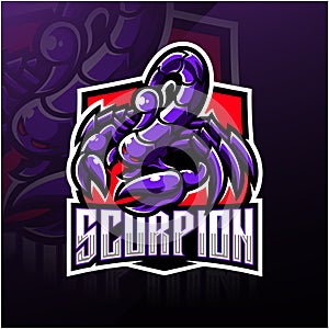 Scorpion esport mascot logo design