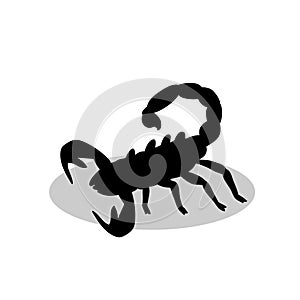 Scorpion sting black silhouette animal