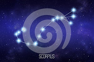 Scorpius zodiac constellation illustration