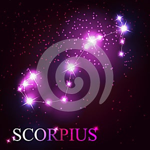 Scorpius zodiac sign of the beautiful bright stars