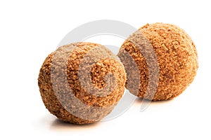 Scotch eggs isolated on white background