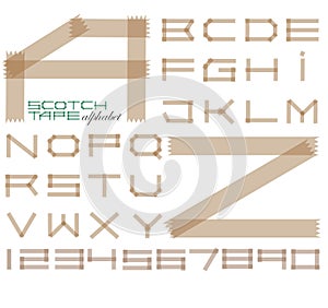 Scotch tape alphabet