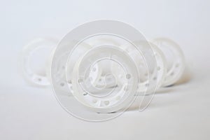 Scotch tape on a white background. Items for office work