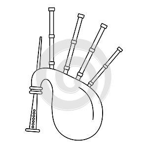 Scotland bagpipes icon, outline style
