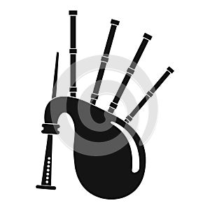 Scotland bagpipes icon, simple style