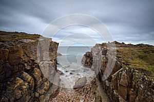 Scotland findochty beach north east coast rocky long exposure