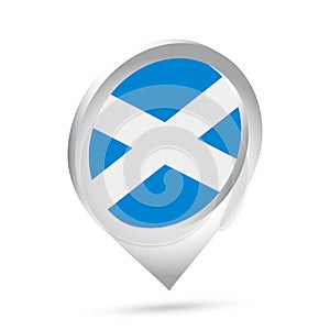 Scotland flag 3d pin icon