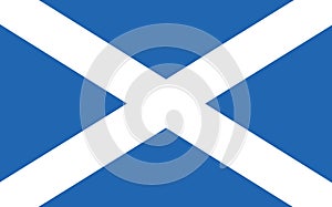 Scotland flag vector graphic. Rectangle Scottish flag illustration. Scotland country flag is a symbol of freedom, patriotism and