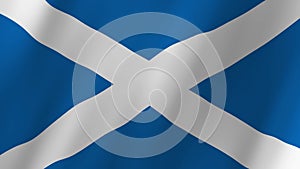 Scotland flag waving animation