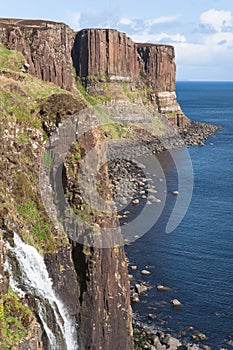 Scotland-The Kilt Rock Cliffs on Isle of Skye