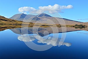 Scotland: Perfect reflection in the Scottish Highlands