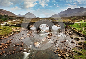 Scotland - Sligachan old bridge on the Isle of Skye