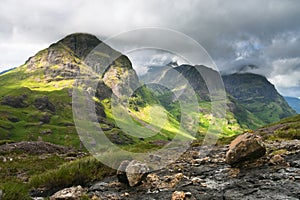 Scotland-Three Sister Mountain range in Glencoe