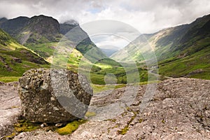 Scotland-Three Sister Mountain range in Glencoe