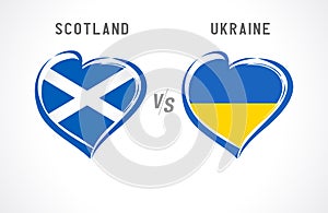 Scotland vs Ukraine, flag emblem