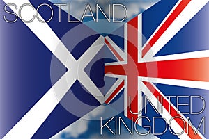 Scotland vs united kingdom flags