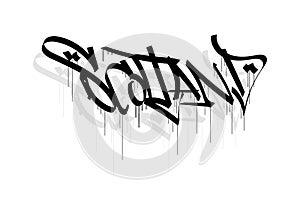 SCOTLAND word graffiti tag style