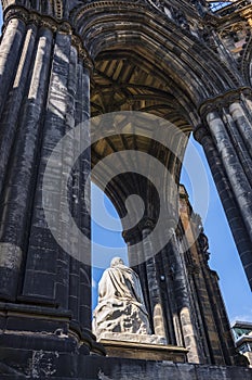 The Scott Monument, a Victorian Gothic monument to Scottish author Sir Walter Scott