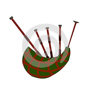 Scottish bagpipe flat icon