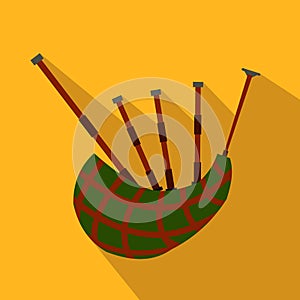 Scottish bagpipe flat icon
