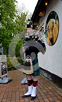 Scottish bagpiper