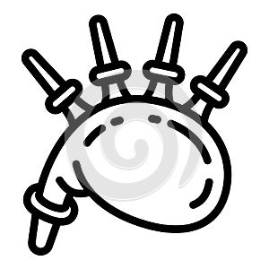 Scottish bagpipes icon, outline style