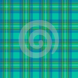 Scottish cage seamless pattern, green. Green-blue seamless pattern.